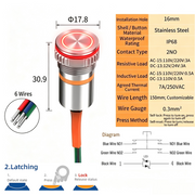 Red LED Ring S Latching