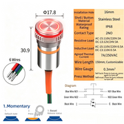 Red LED Ring S Momentary