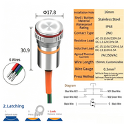 White LED Ring S Latching