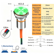 Green LED Ring S Momentary