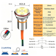 Yellow LED Ring S Latching