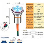 Blue LED PowerS Latching