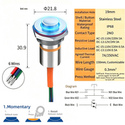 Blue LED Power S Momentary