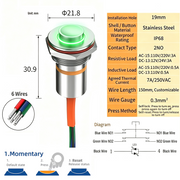 Green LED Power S Momentary