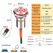 Red LED Power S Latching