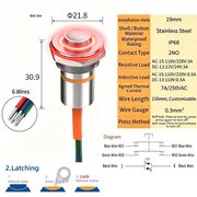 Red LED Power S Latching