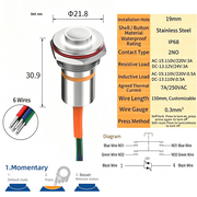White LED Power S Momentary