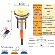 Yellow LED Power S Momentary