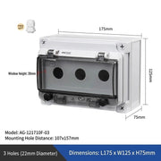 3 Holes L175×W125×H75mm