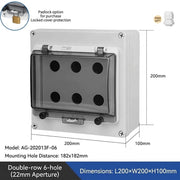 6D Holes L250×W150×H100mm Padlock Hole
