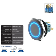 Blue DPDT Momentary