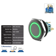 Green SPDT Momentary