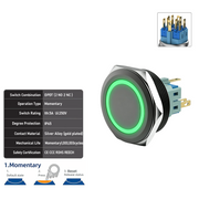 Green DPDT Momentary