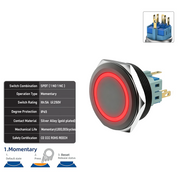 Red SPDT Momentary