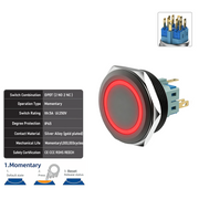 Red DPDT Momentary