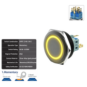 Yellow DPDT Momentary