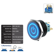 Blue SPDT Momentary