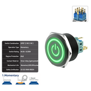 Green DPDT Momentary