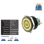 Yellow DPDT Momentary