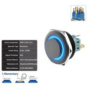 Blue DPDT Momentary