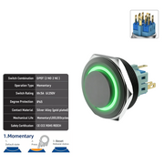 Green DPDT Momentary