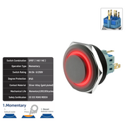 Red SPDT Momentary