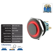 Red DPDT Momentary