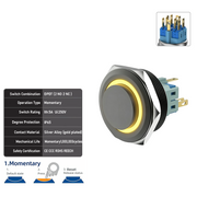 Yellow DPDT Momentary