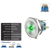 Green DPDT Momentary