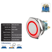 Red DPDT Momentary