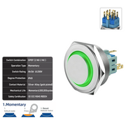 Green DPDT Momentary