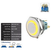 Yellow DPDT Momentary