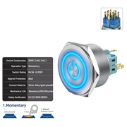 Blue DPDT Momentary