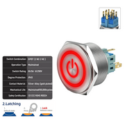 Red DPDT Latching