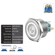 White DPDT Latching