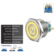 Yellow DPDT Momentary