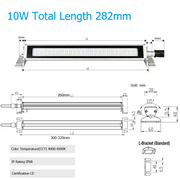 10W  4500K 282mm FIXED BRACKET