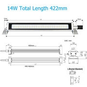 14W Length(422mm) FIXED BRACKET