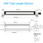 24W Length(822mm) FIXED BRACKET