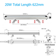 20W Length(622mm) SLIDE BRACKET