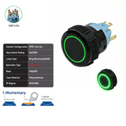 Green SPDT Momentary