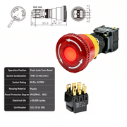 E-Stop Button LED TPDT