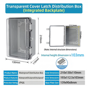 210×130×110mm Transparent
