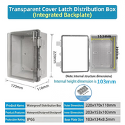 220×170×110mm Transparent
