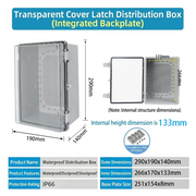 290×190×140mm Transparent