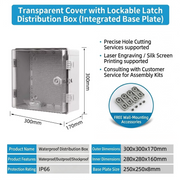 300×300×170mm Transparent