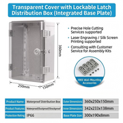 360×250×150mm Transparent