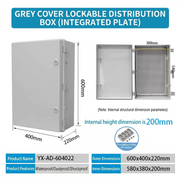 600×400×220mm Gray