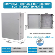 600×500×220mm Gray