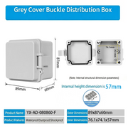 89×87×60mm Gray